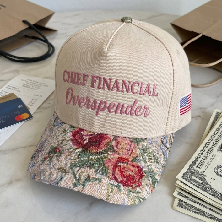 CHIEF FINANCIAL Overspender FLoral Hat