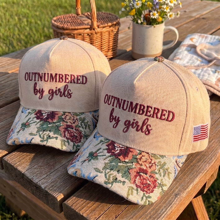 Outnumbered By Girls FLoral Hat