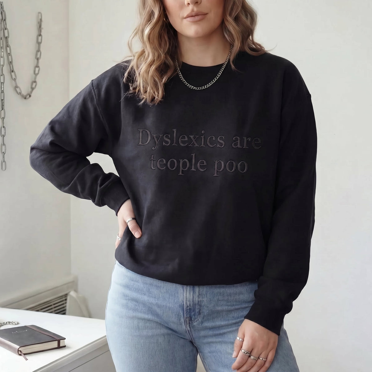 Dyslexics Are Teople Poo Embroidered Shirt