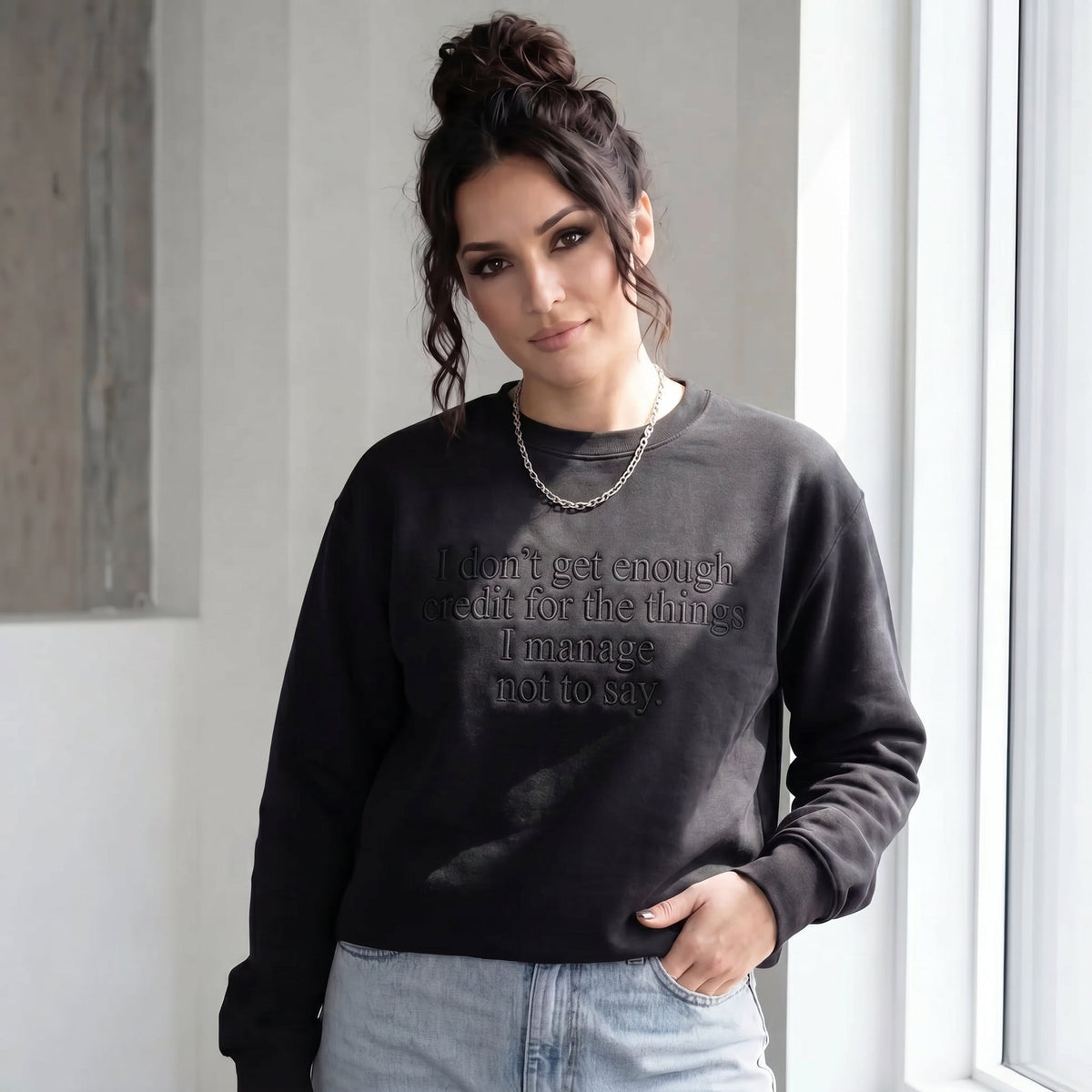 I Don't Get Enough Credit Embroidered Shirt