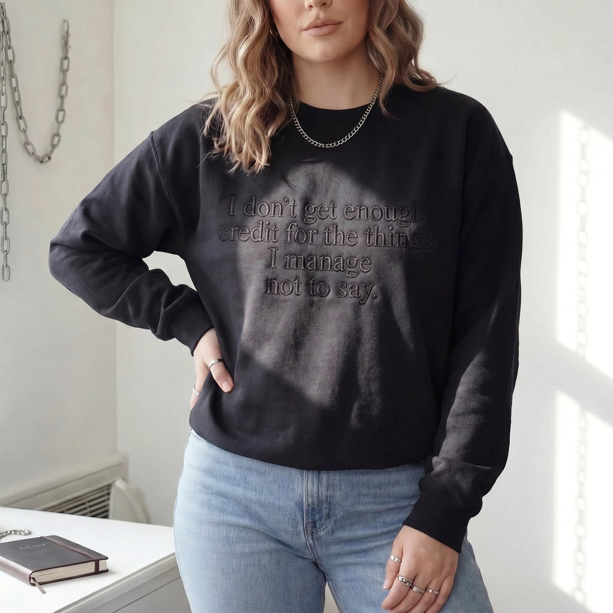 I Don't Get Enough Credit Embroidered Shirt