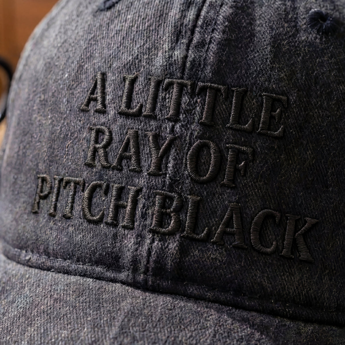 A Little Ray Of Pitch Black Washed Cap