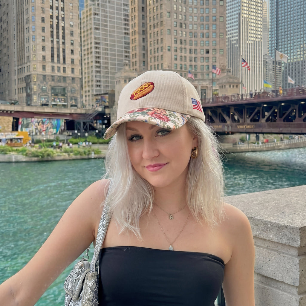 Hot Dog FLoral Hat