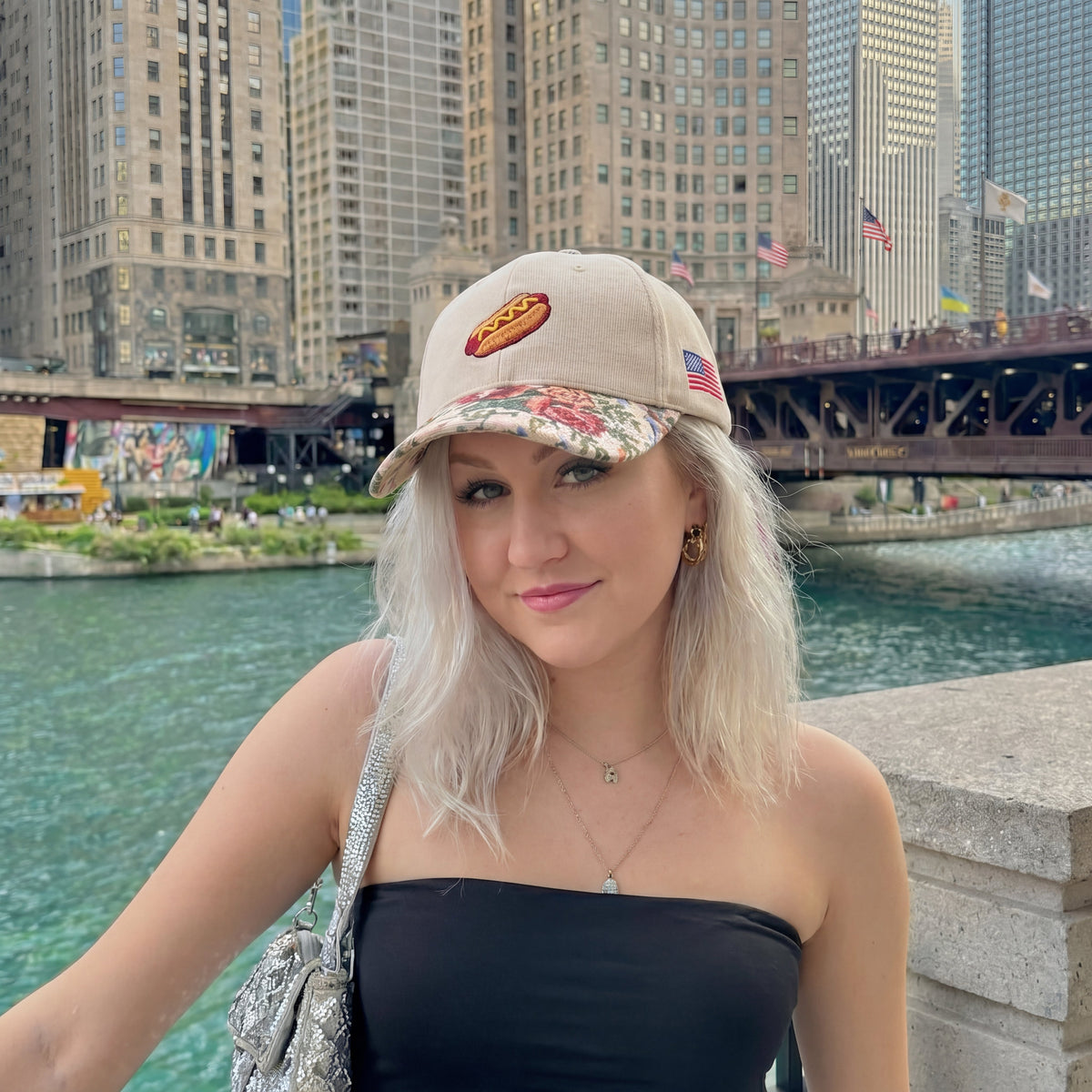 Hot Dog FLoral Hat