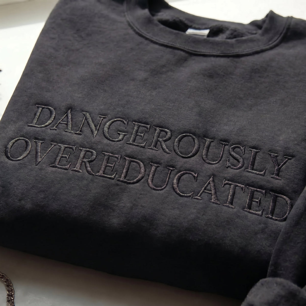 Dangerously Overeducated Embroidered Shirt